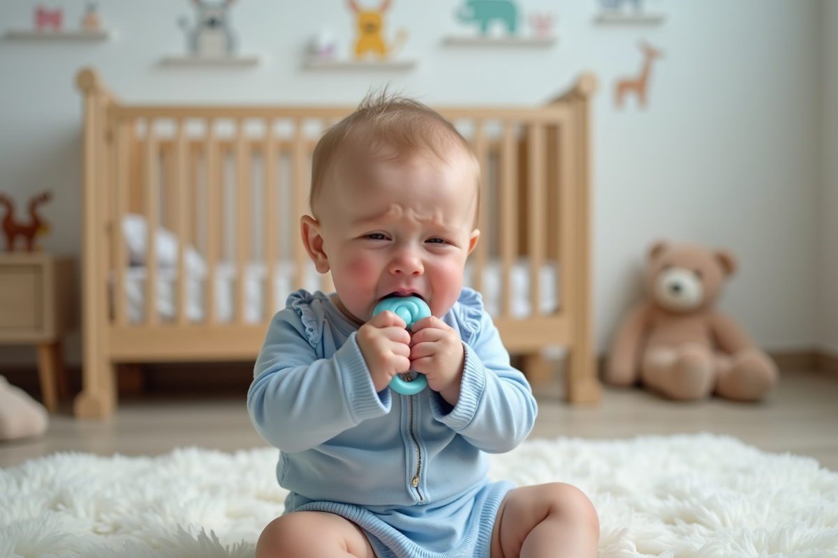 Signes de poussée dentaire chez les bébés : identifier les pleurs liés aux dents